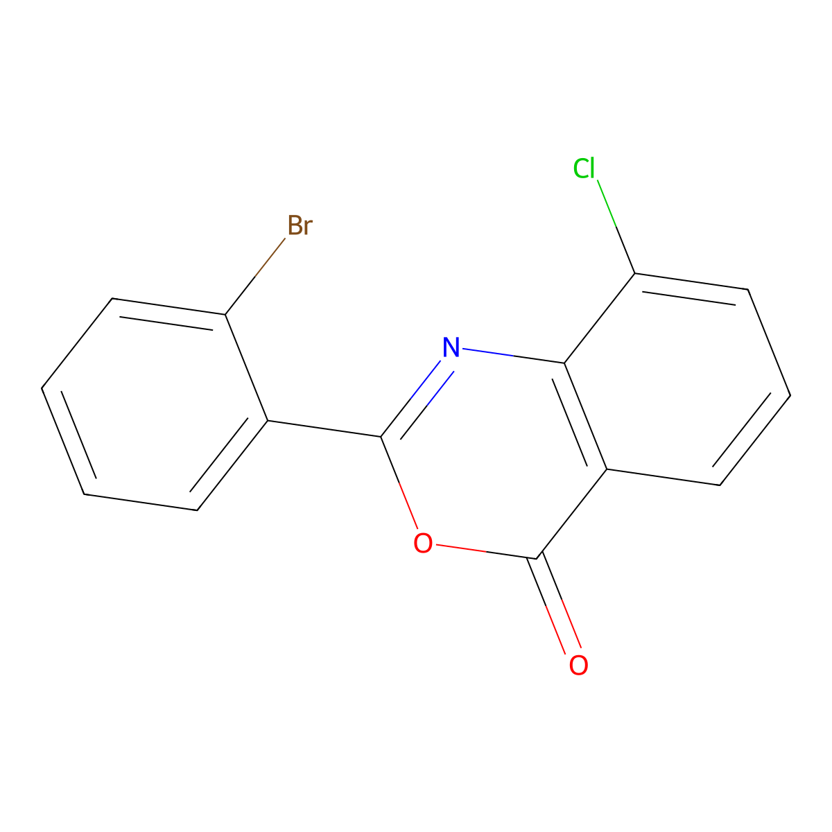 2-(2-bromophenyl)-8-chloro-4H-3,1-benzoxazin-4-one molecular structure, CAS 859150-96-2