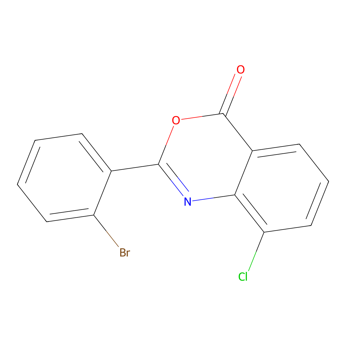 2-(2-bromophenyl)-8-chloro-4H-3,1-benzoxazin-4-one molecular structure, CAS 859150-96-2