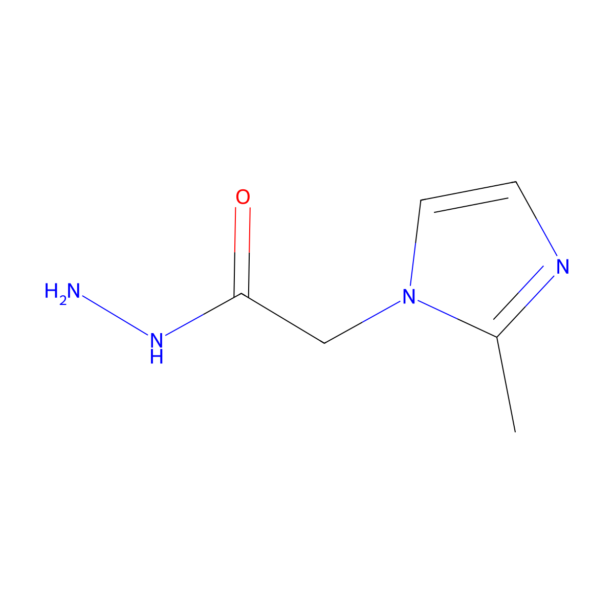 2-(2-methyl-1H-imidazol-1-yl)acetohydrazide molecular structure, CAS 859154-19-1