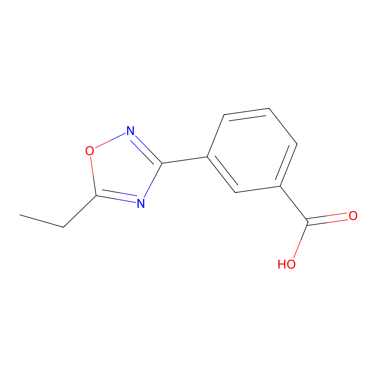 3-(5-Ethyl-1,2,4-oxadiazol-3-yl)benzoic acid molecular structure, CAS 859155-81-0
