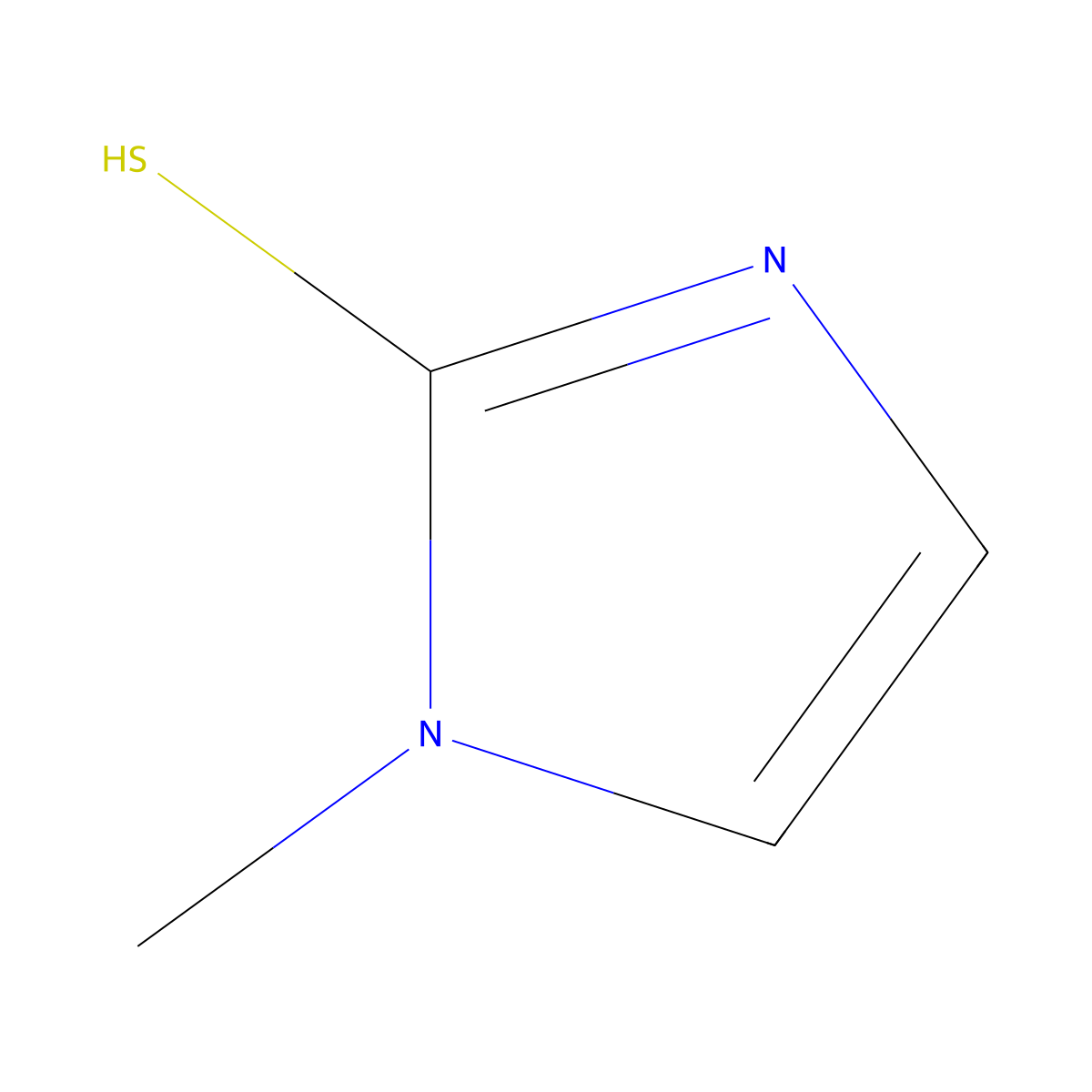 1-methylimidazole-2-thiol molecular structure, CAS 85916-84-3