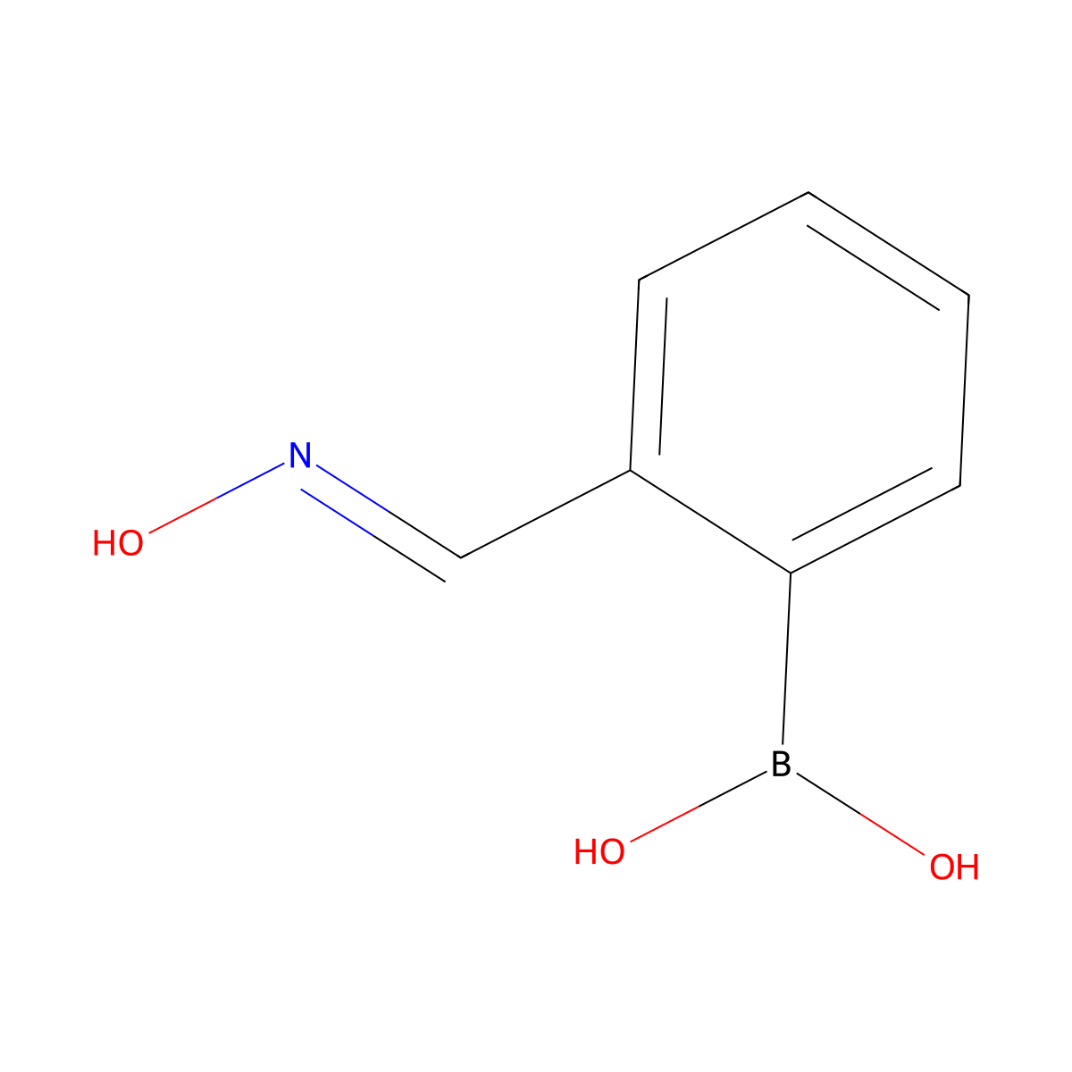 (E)-(2-((hydroxyimino)methyl)phenyl)boronic acid molecular structure, CAS 859160-67-1