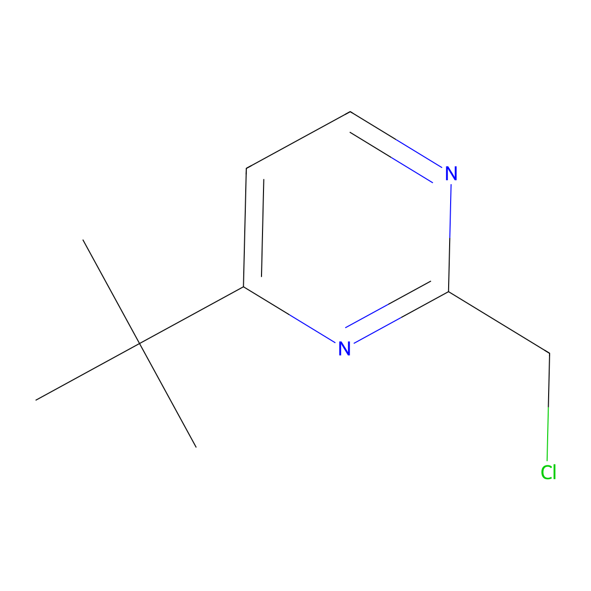 4-Tert-butyl-2-(chloromethyl)pyrimidine molecular structure, CAS 859162-68-8