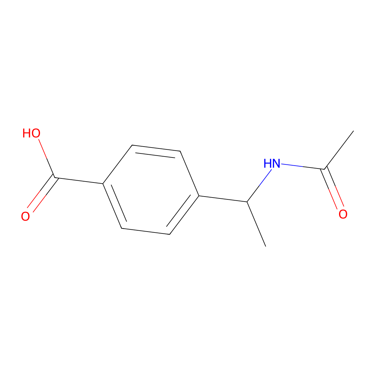 4-[(1R)-1-(Acetylamino)ethyl]benzoic acid molecular structure, CAS 859163-61-4