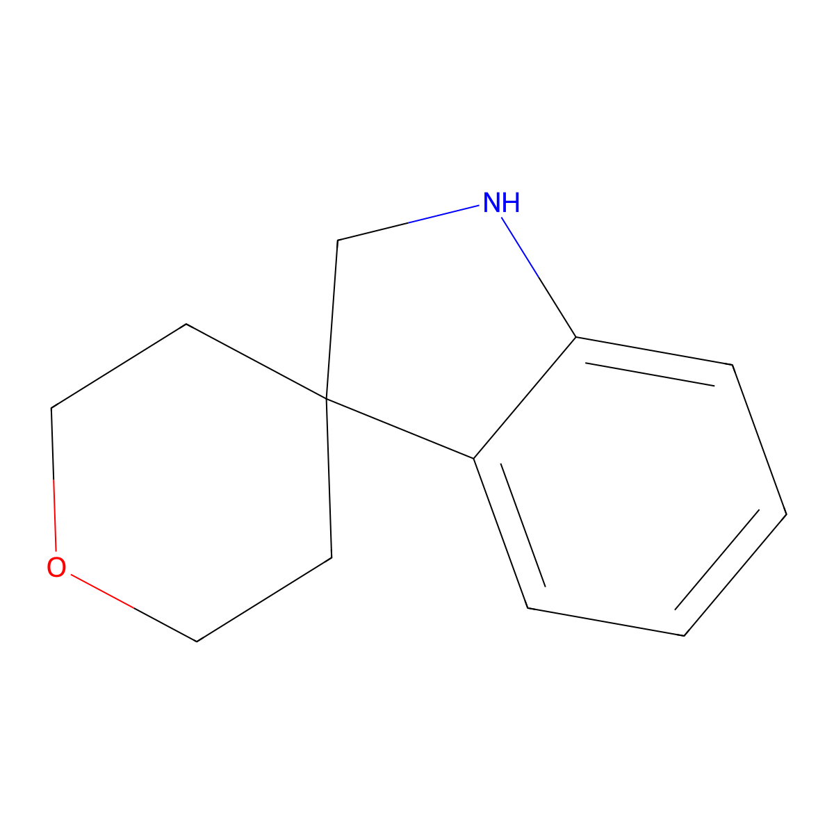 2',3',5',6'-Tetrahydrospiro[indoline-3,4'-pyran] molecular structure, CAS 859164-46-8