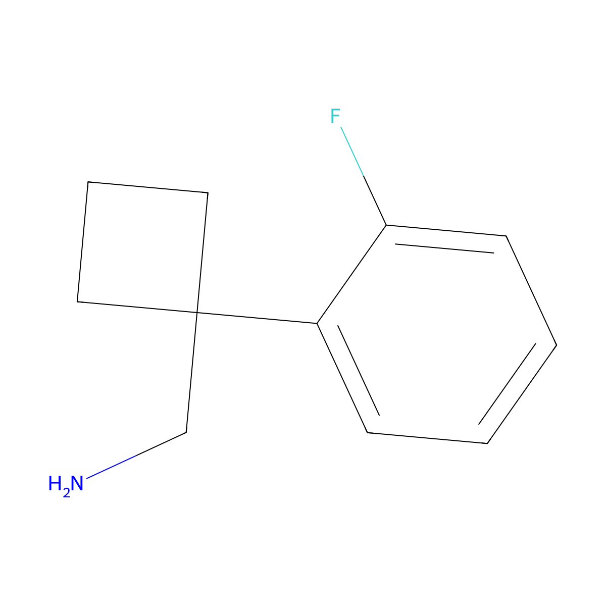 [1-(2-Fluorophenyl)cyclobutyl]methanamine molecular structure, CAS 859164-47-9