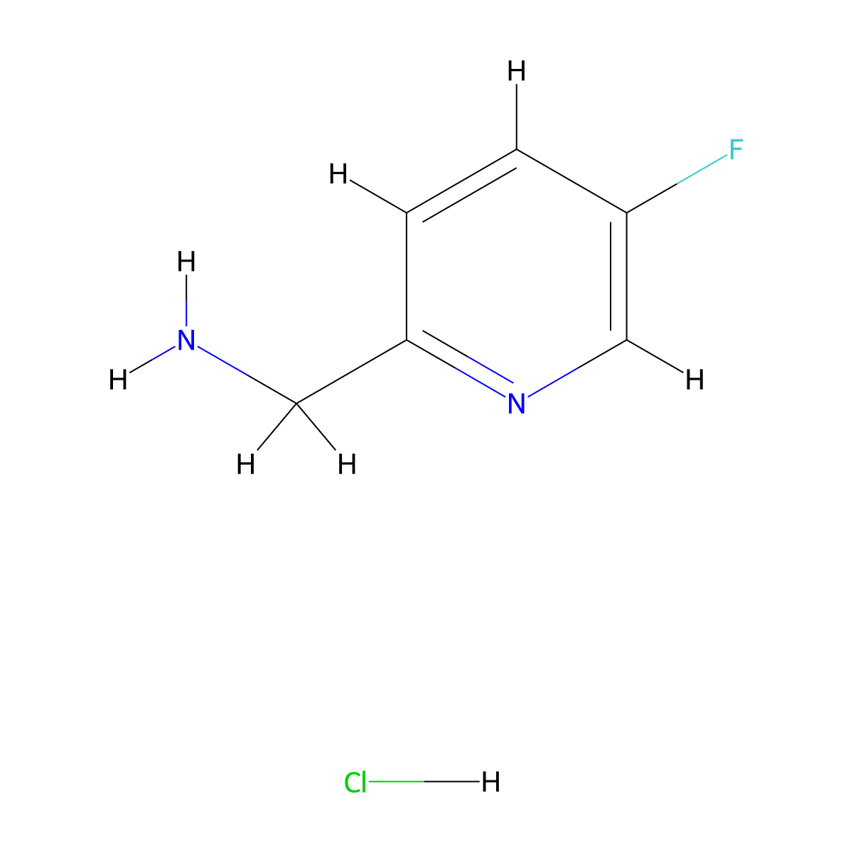 1-(5-Fluoropyridin-2-yl)methanamine--hydrogen chloride (1/1) molecular structure, CAS 859164-78-6