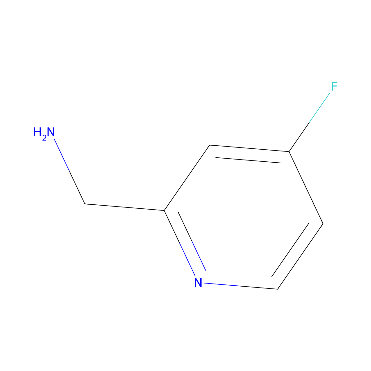 (4-Fluoropyridin-2-YL)methanamine molecular structure, CAS 859166-87-3