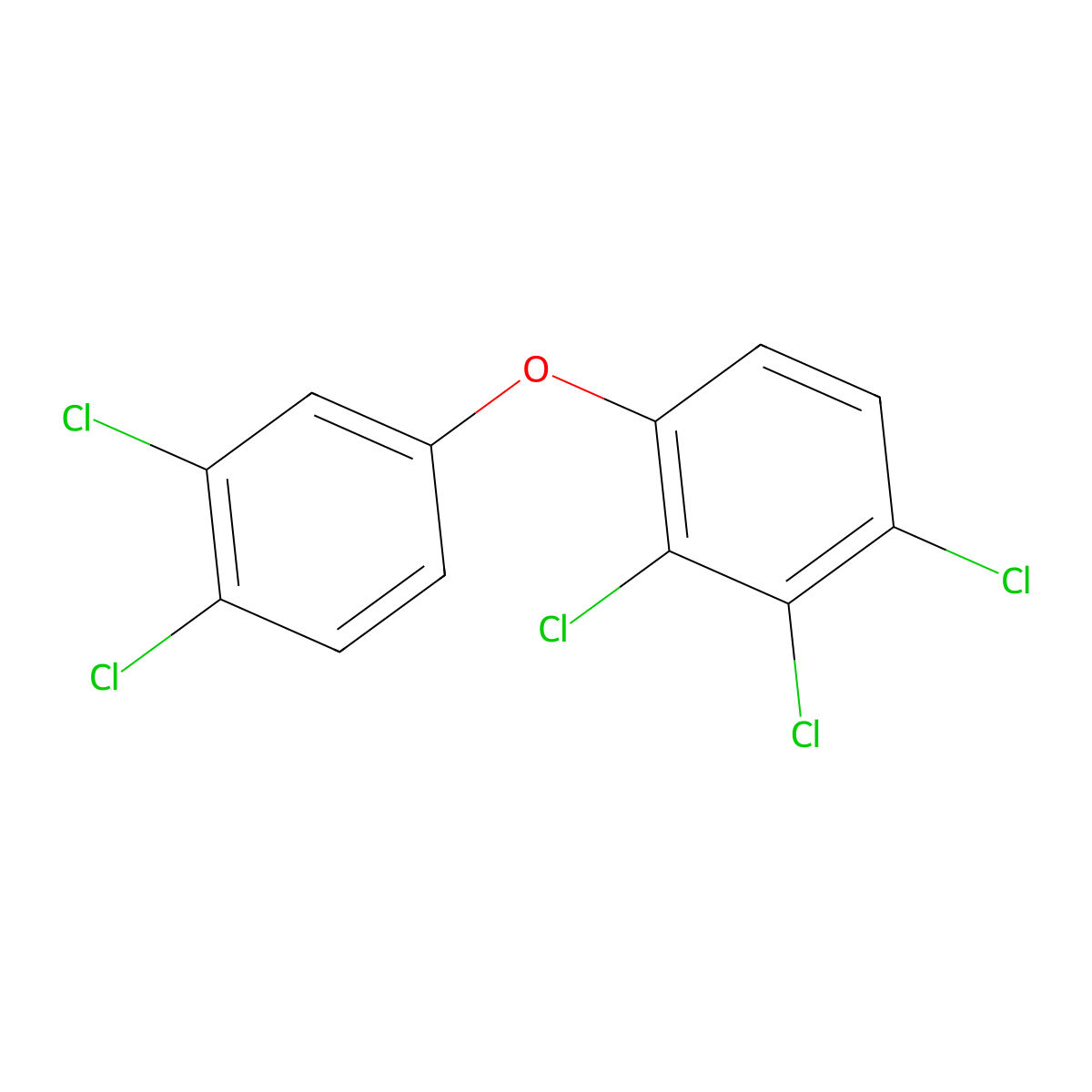 2,3,3',4,4'-Pentachlorodiphenyl ether molecular structure, CAS 85918-31-6