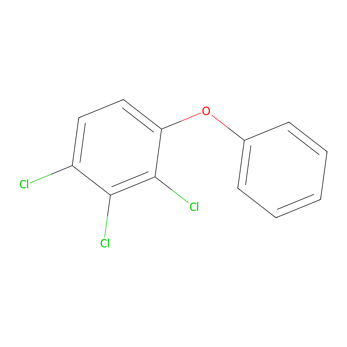 2,3,4-Trichlorodiphenyl ether molecular structure, CAS 85918-32-7