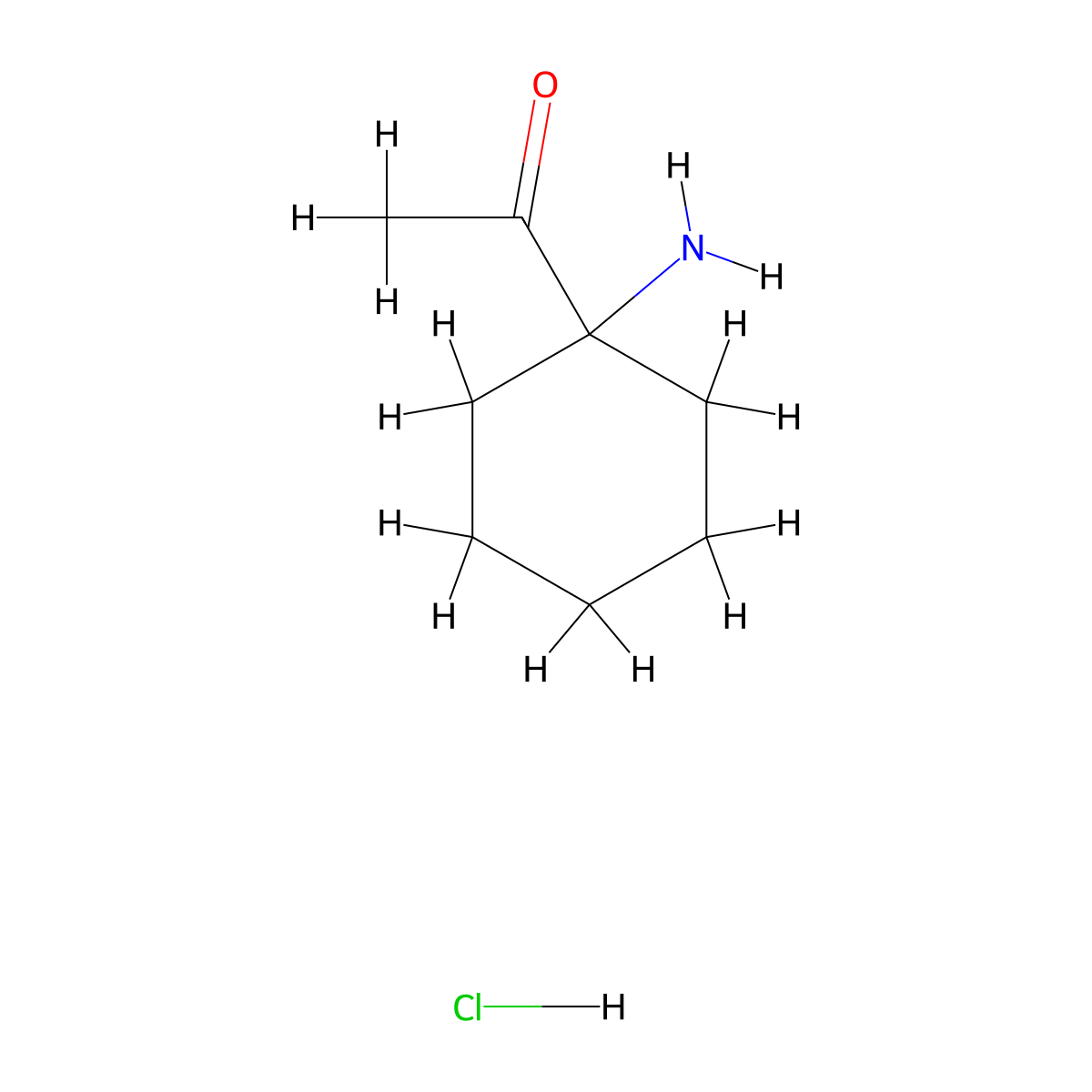 1-(1-Aminocyclohexyl)ethan-1-one hydrochloride molecular structure, CAS 859182-94-8