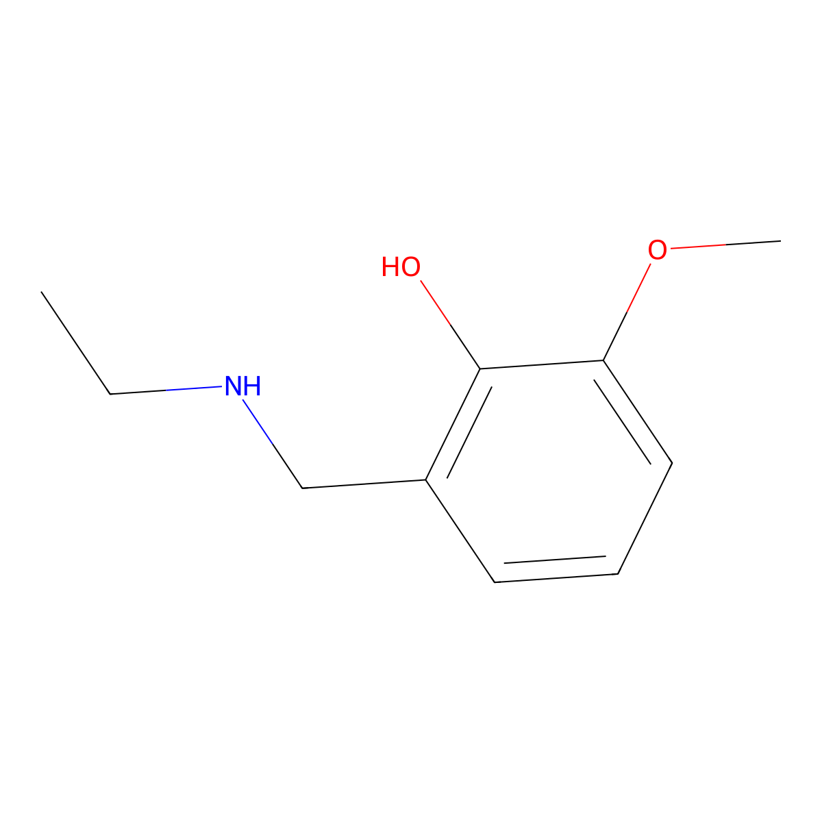 2-[(Ethylamino)methyl]-6-methoxyphenol molecular structure, CAS 859186-43-9