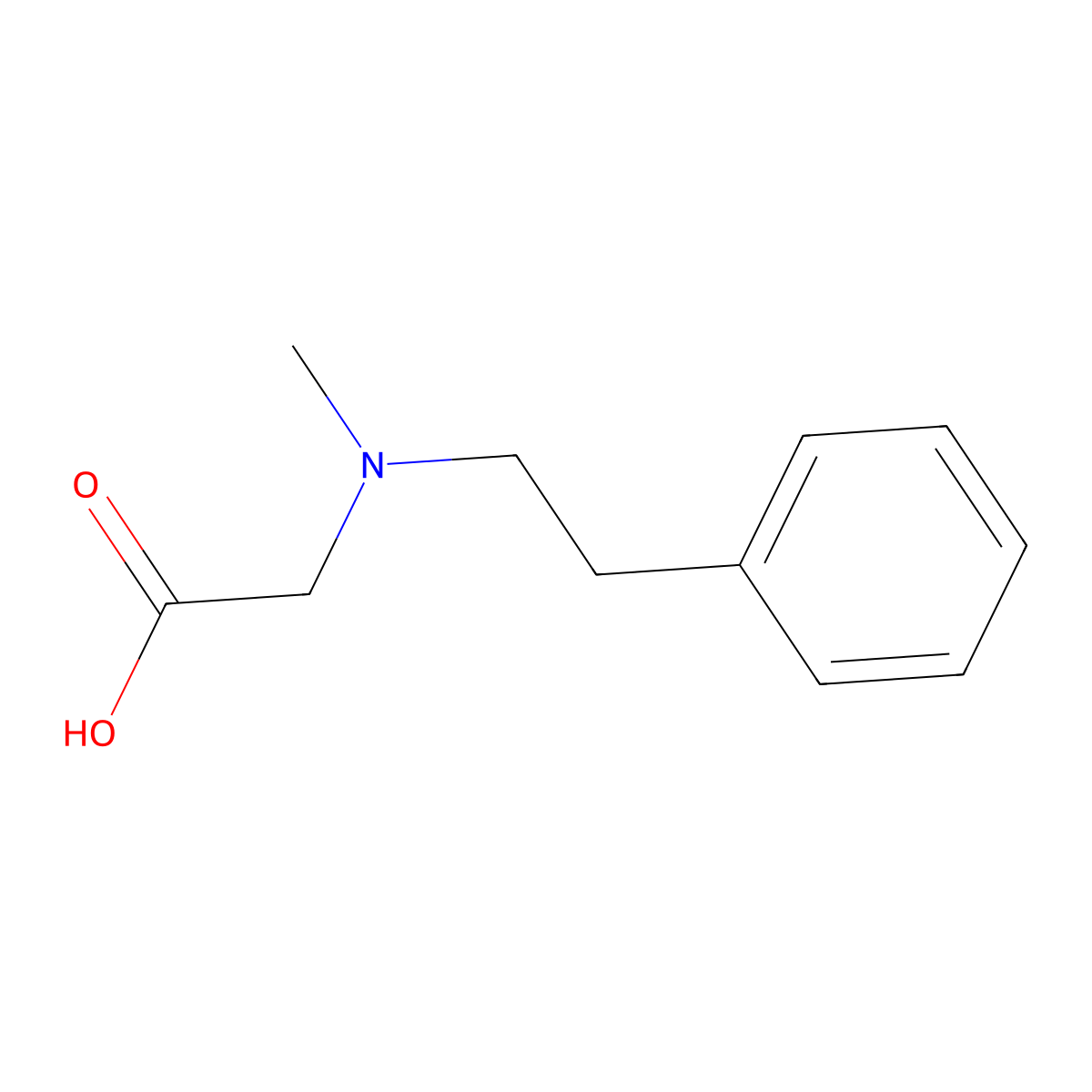 2-[Methyl(2-phenylethyl)amino]acetic acid molecular structure, CAS 859188-17-3