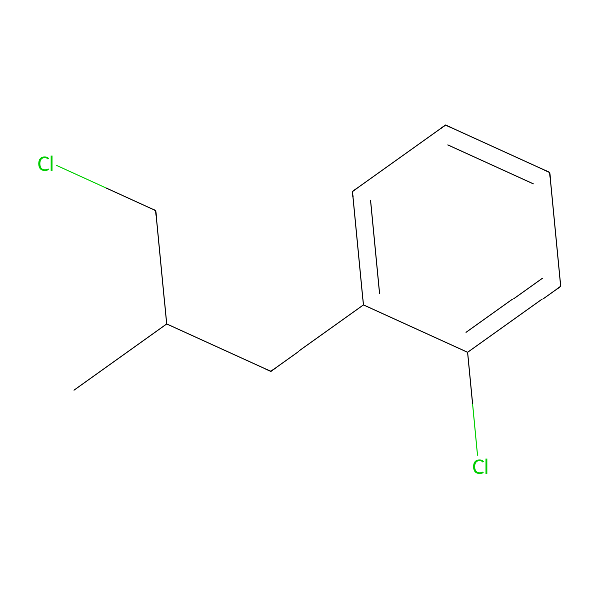 1-Chloro-2-(3-chloro-2-methylpropyl)benzene molecular structure, CAS 859189-17-6