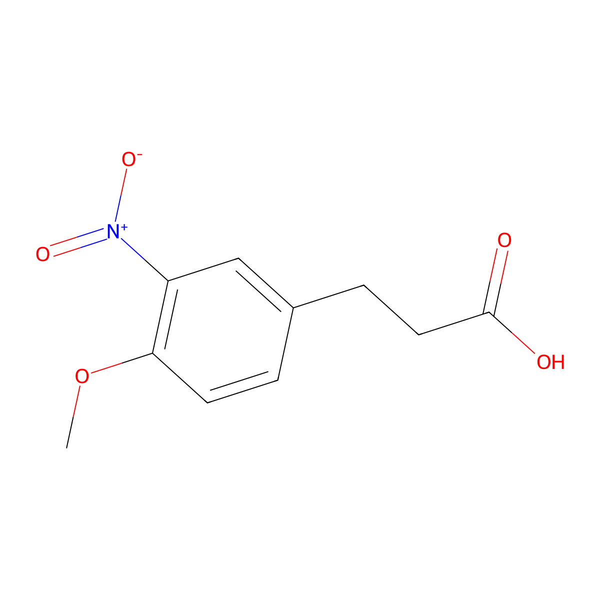 3-(4-Methoxy-3-nitrophenyl)propanoic acid molecular structure, CAS 859192-81-7