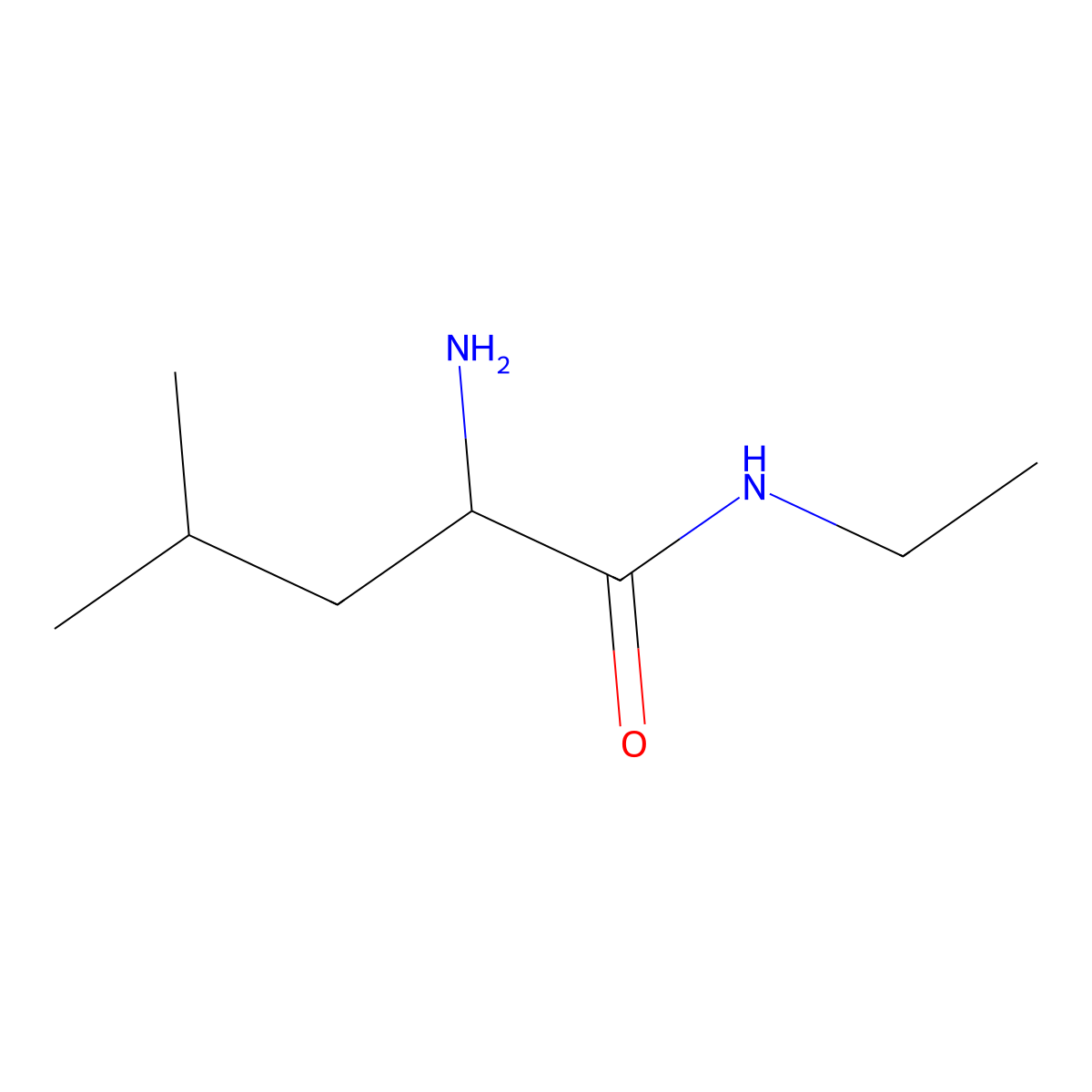 2-Amino-4-methyl-pentanoic acid ethylamide molecular structure, CAS 859194-78-8