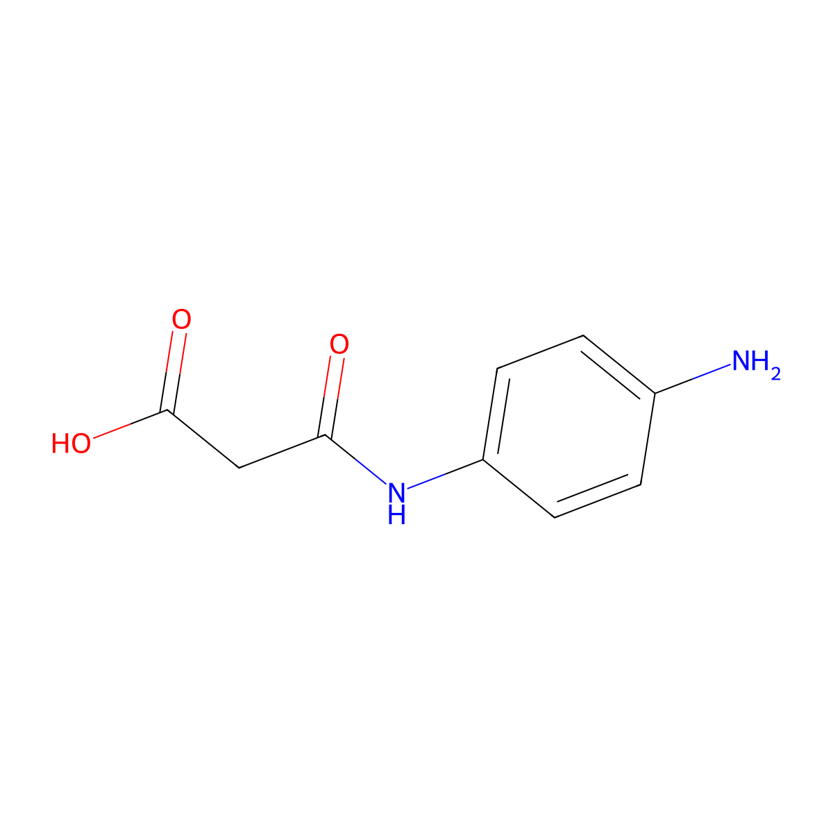 2-[(4-Aminophenyl)carbamoyl]acetic acid molecular structure, CAS 859197-48-1