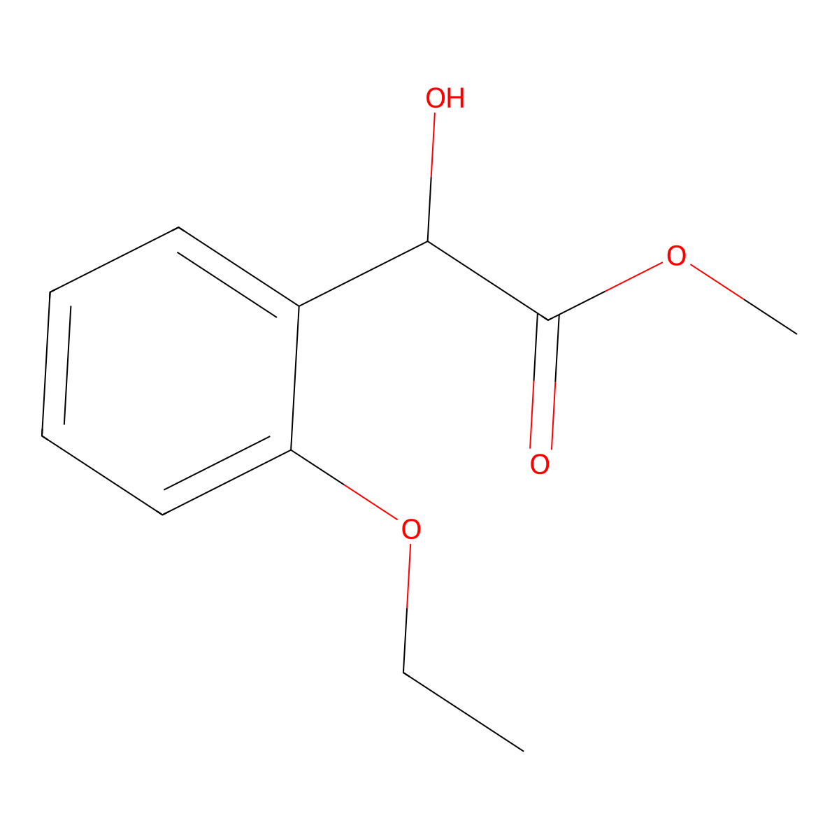 Methyl 2-(2-ethoxyphenyl)-2-hydroxyacetate molecular structure, CAS 859198-84-8