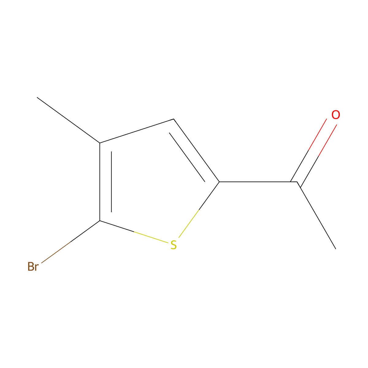 1-(5-Bromo-4-methylthiophen-2-yl)ethan-1-one molecular structure, CAS 859199-06-7