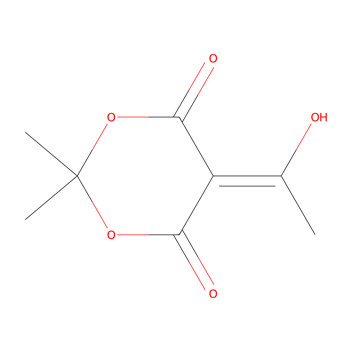 5-(1-Hydroxyethylidene)-2,2-dimethyl-1,3-dioxane-4,6-dione molecular structure, CAS 85920-63-4