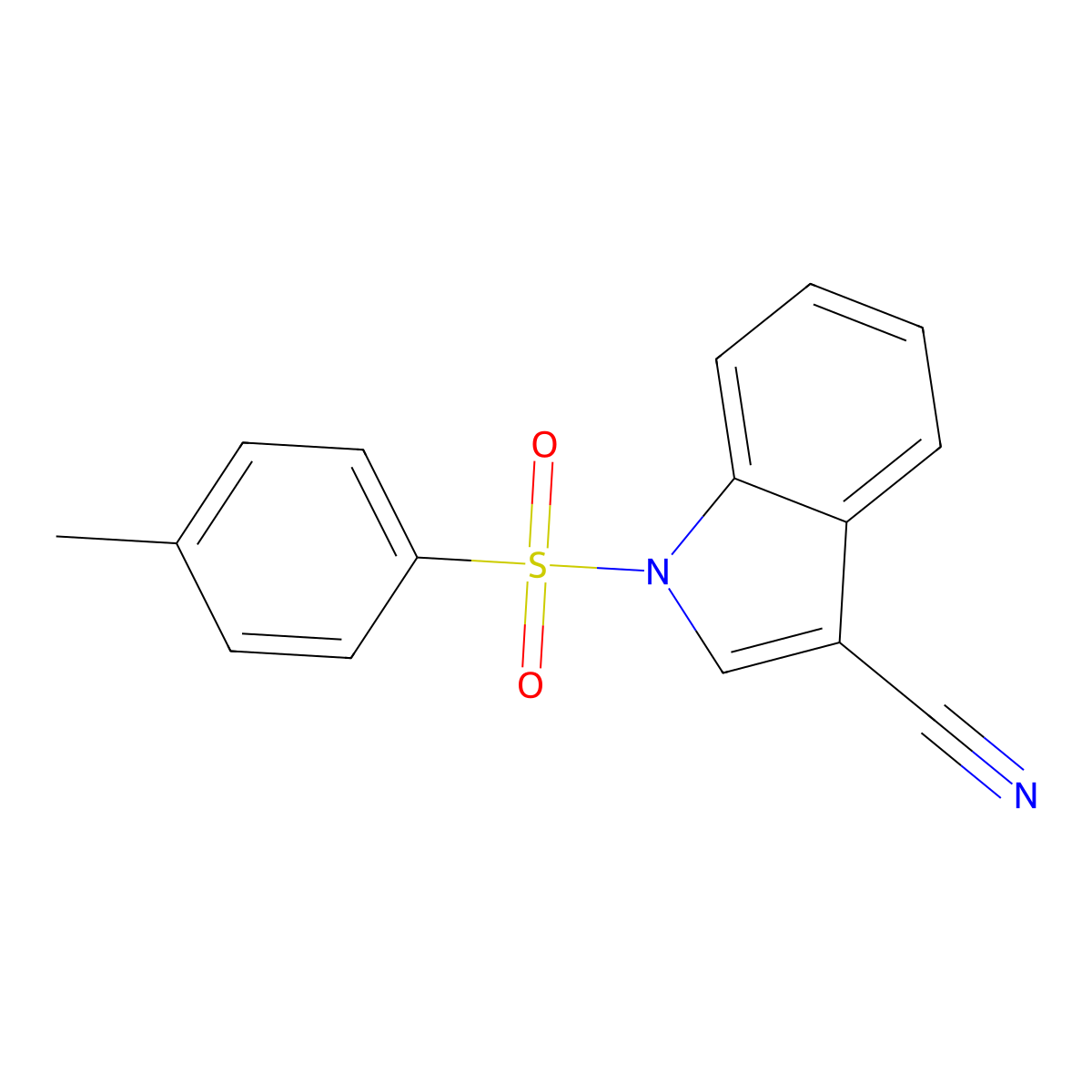 1-Tosyl-1H-indole-3-carbonitrile molecular structure, CAS 859205-33-7