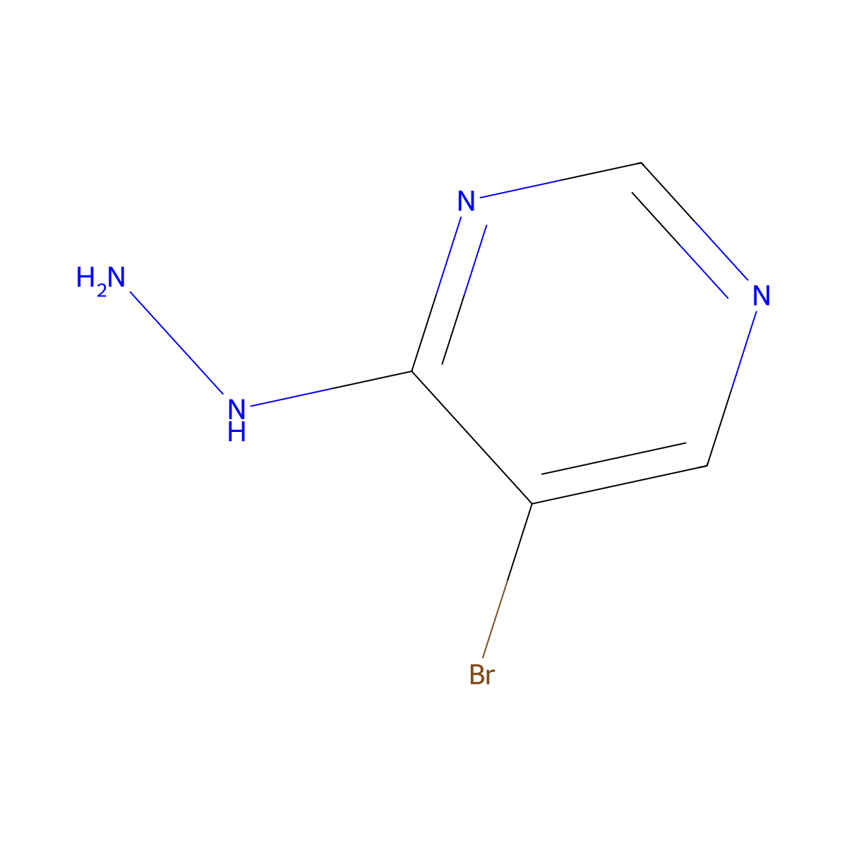 5-Bromo-4-hydrazinylpyrimidine molecular structure, CAS 859206-99-8