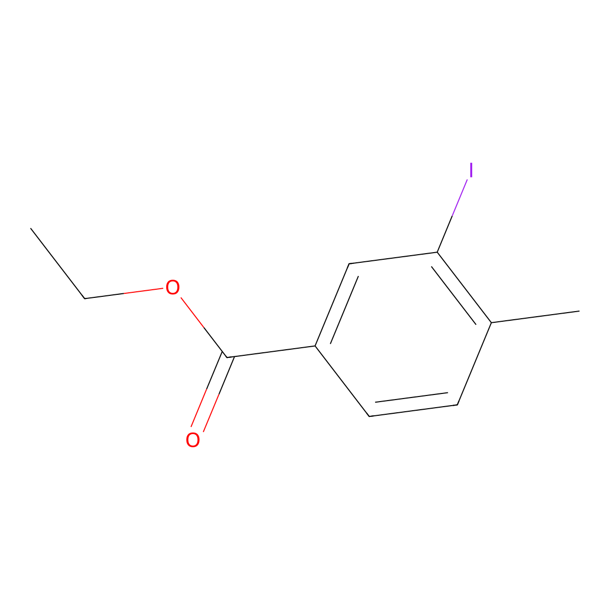 Ethyl 3-iodo-4-methylbenzoate molecular structure, CAS 859212-59-2