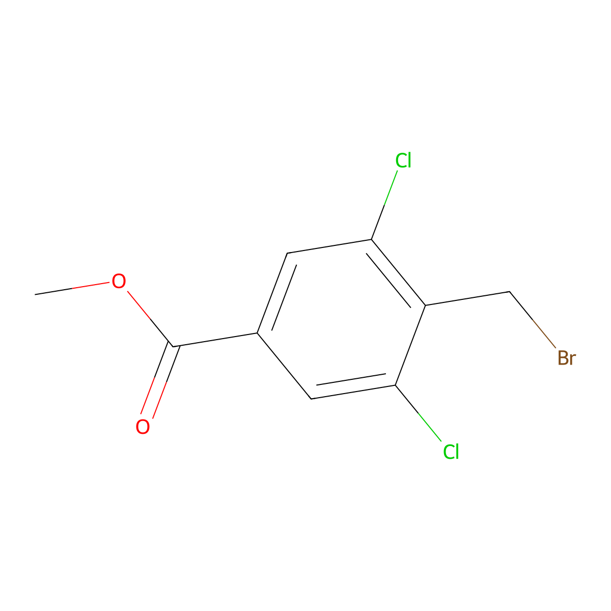 Methyl 4-(bromomethyl)-3,5-dichlorobenzoate molecular structure, CAS 859212-75-2