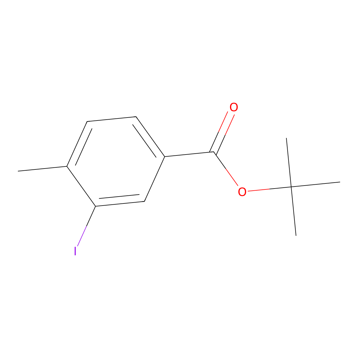 t-Butyl 3-iodo-4-methylbenzoate molecular structure, CAS 859212-96-7