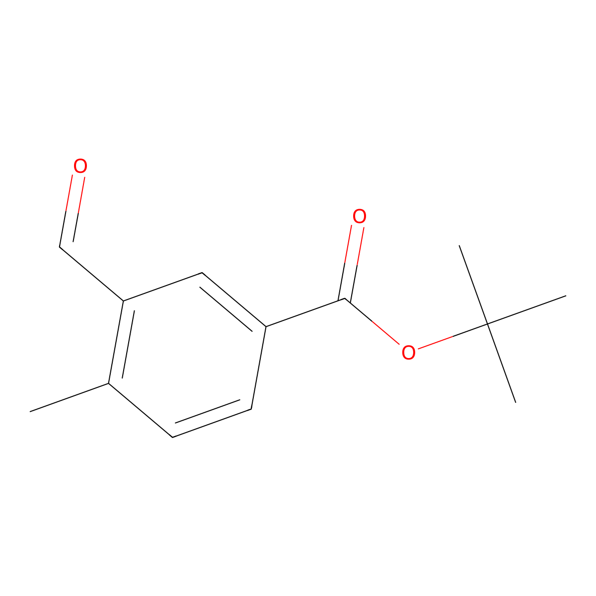Tert-butyl 3-formyl-4-methylbenzoate molecular structure, CAS 859212-97-8