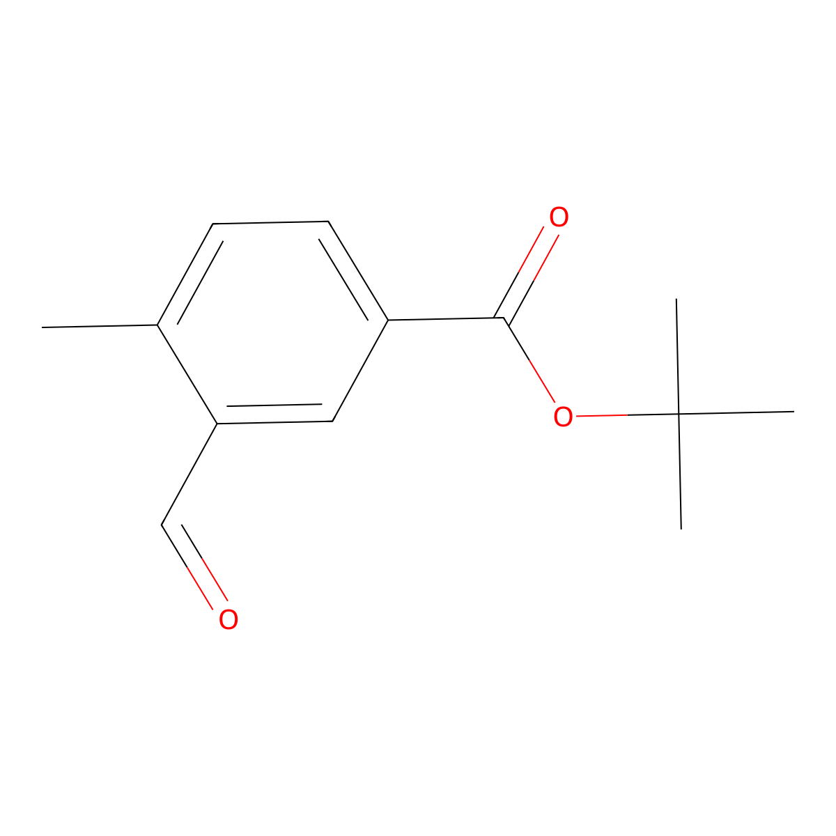 Tert-butyl 3-formyl-4-methylbenzoate molecular structure, CAS 859212-97-8