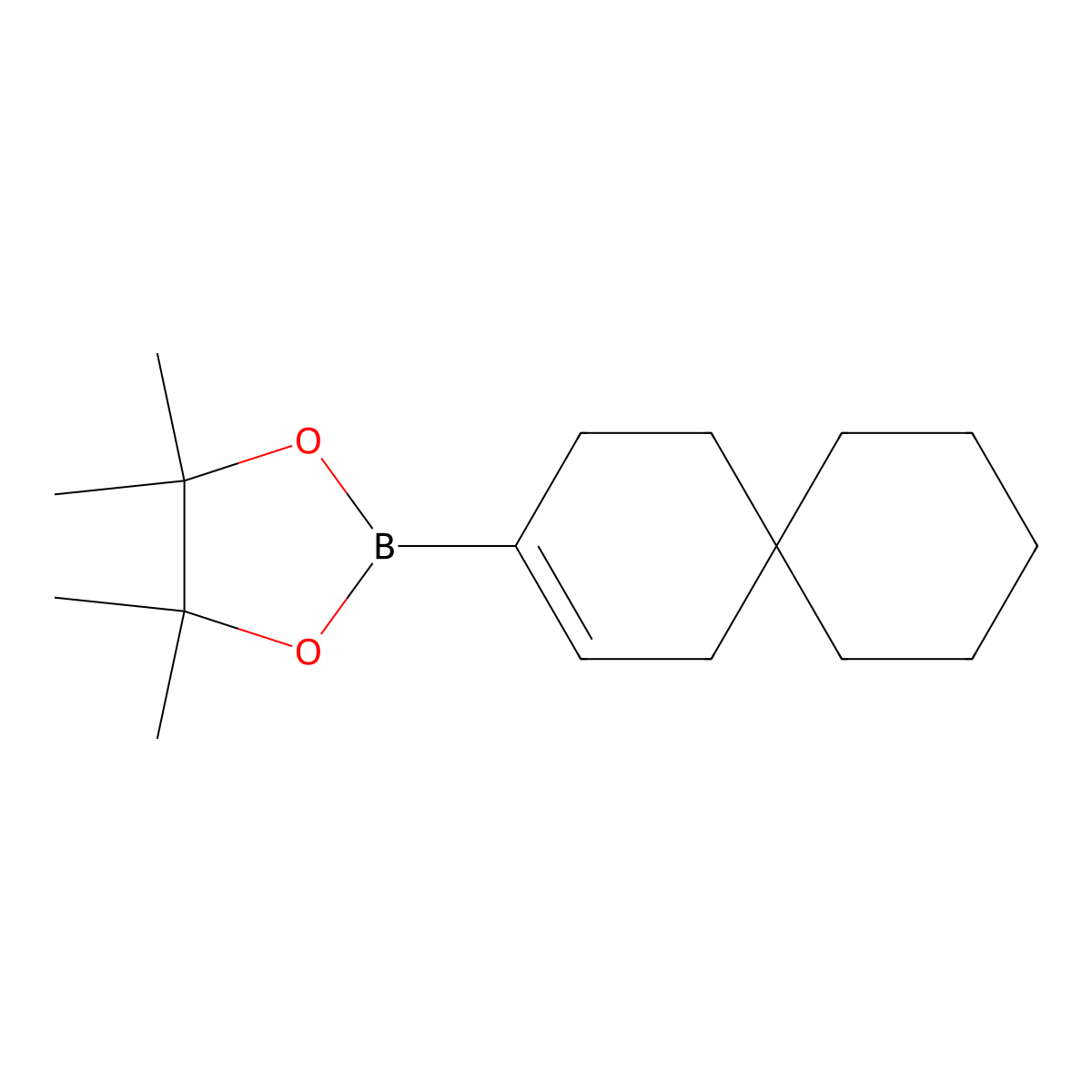 4,4,5,5-Tetramethyl-2-{spiro[5.5]undec-2-en-3-yl}-1,3,2-dioxaborolane molecular structure, CAS 859219-57-1