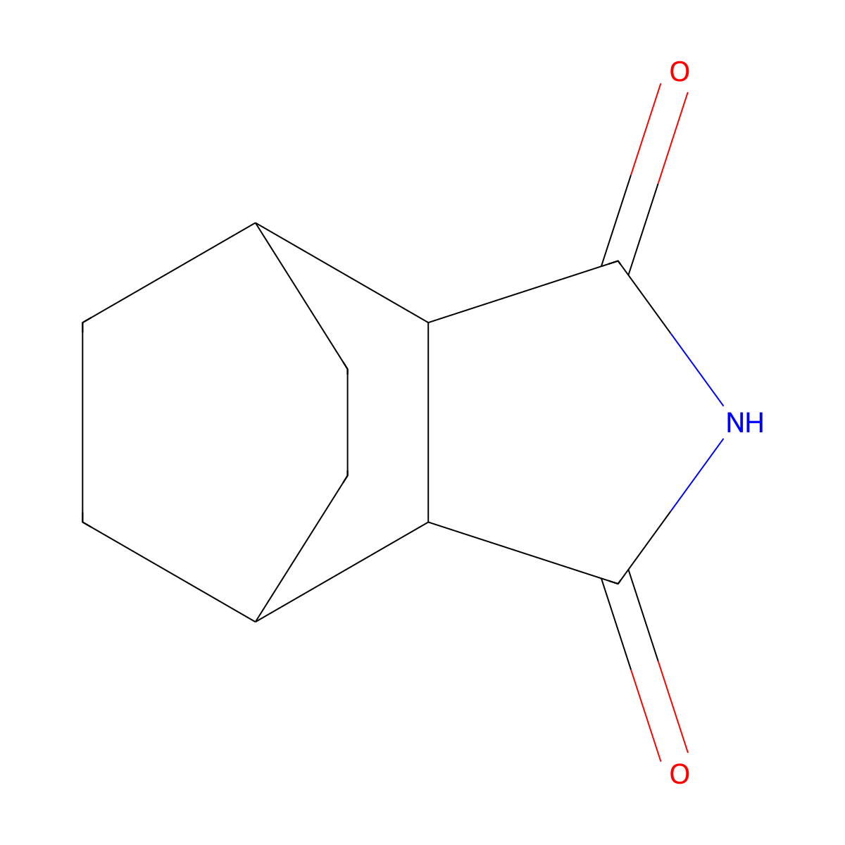 CIS-4-azatricyclo(5.2.2.0^(2,6))undecane-3,5-dione molecular structure, CAS 85922-86-7