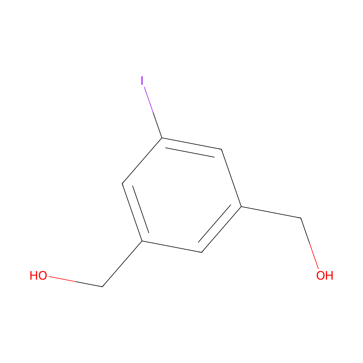 (5-Iodo-1,3-phenylene)dimethanol molecular structure, CAS 859238-49-6
