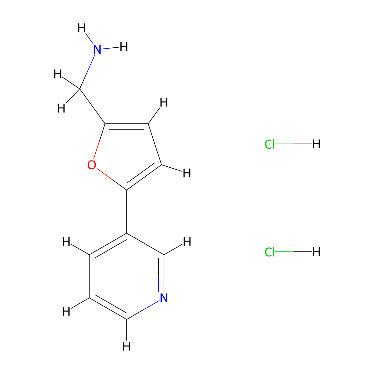 1-[5-(Pyridin-3-yl)furan-2-yl]methanamine dihydrochloride molecular structure, CAS 859239-17-1