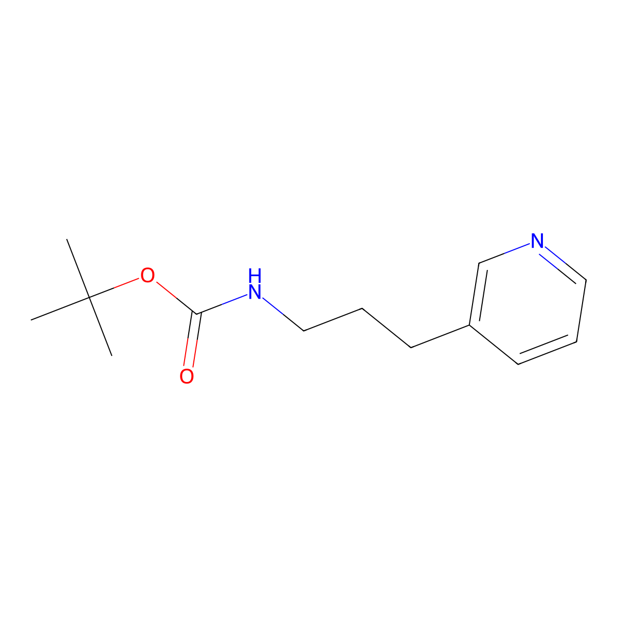 (3-Pyridin-3-yl-propyl)-carbamic acid tert-butyl ester molecular structure, CAS 859239-24-0