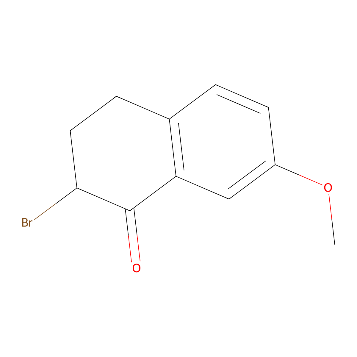 2-Bromo-3,4-dihydro-7-methoxy-1(2H)-naphthalenone molecular structure, CAS 85928-57-0