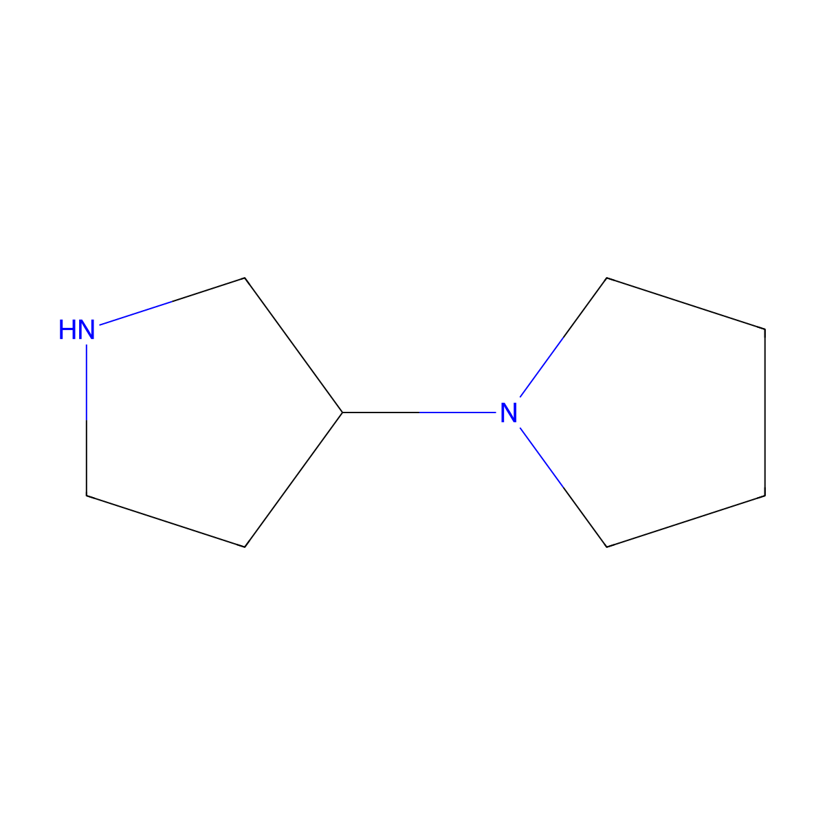 (3S)-3-(Pyrrolidin-1-YL)pyrrolidine molecular structure, CAS 859282-12-5