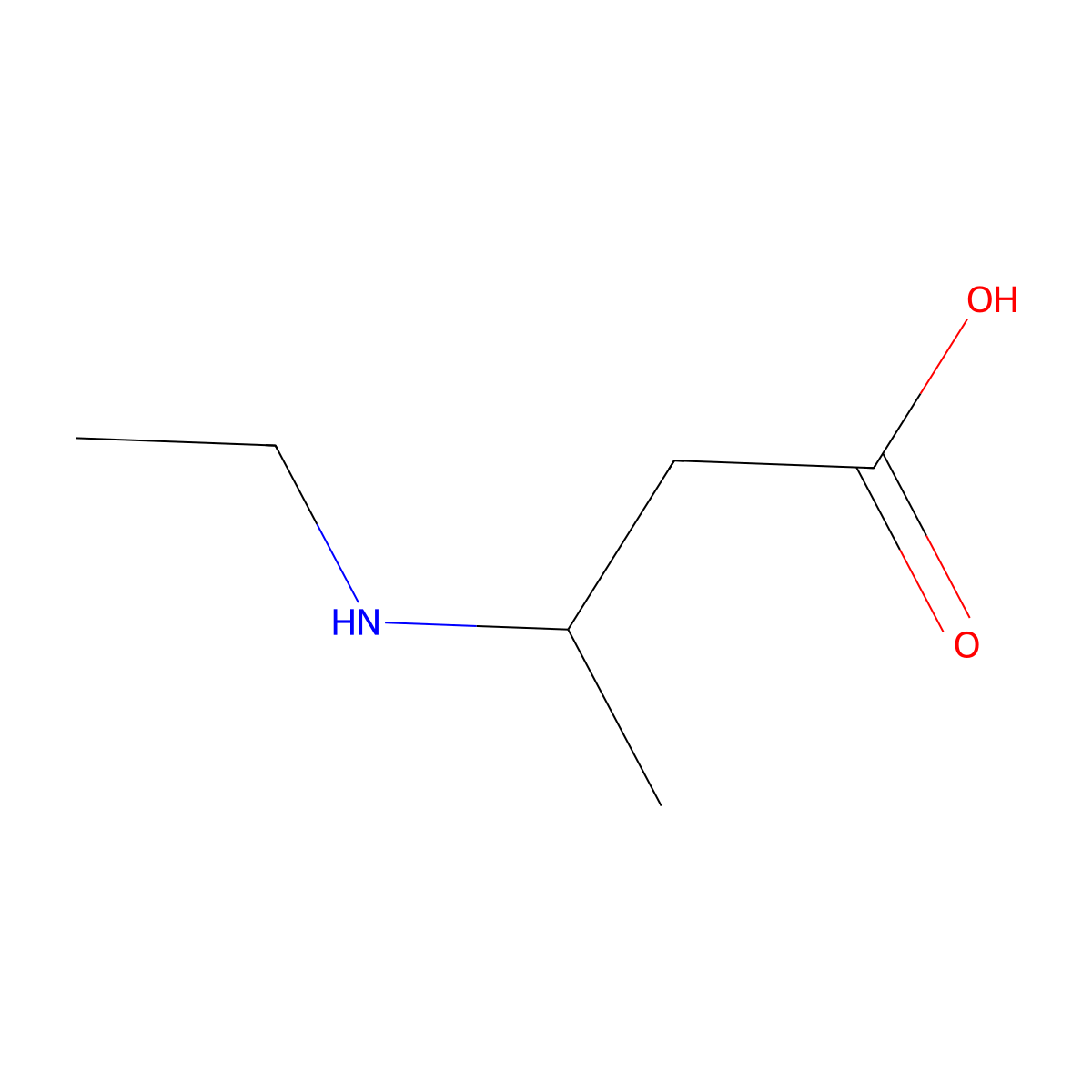 3-(Ethylamino)butanoic acid molecular structure, CAS 859284-78-9