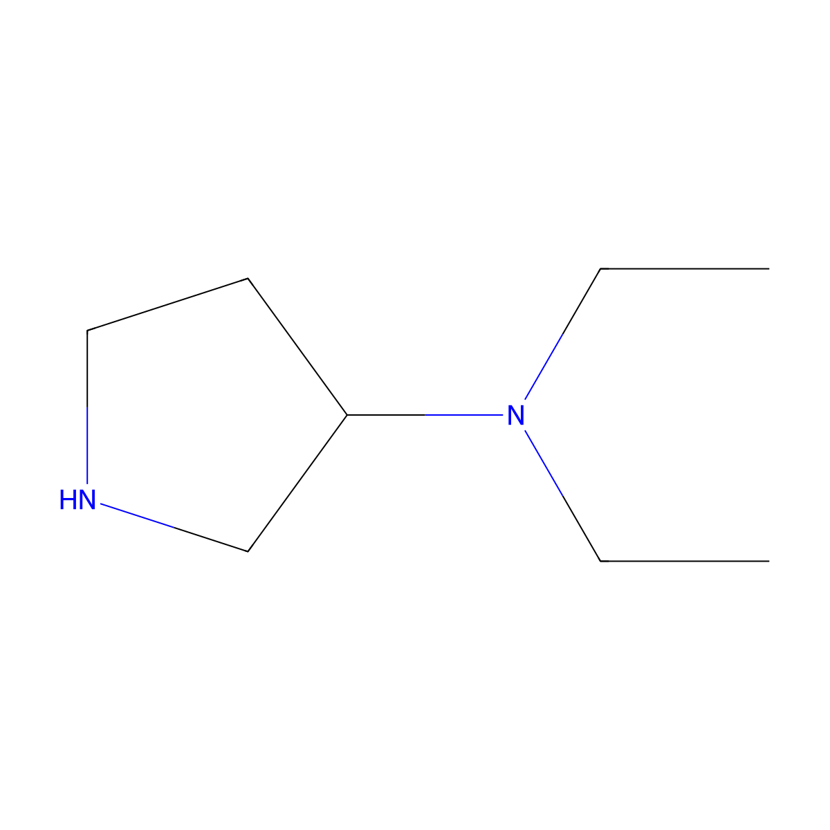 (S)-N,N-diethylpyrrolidin-3-amine molecular structure, CAS 859286-95-6