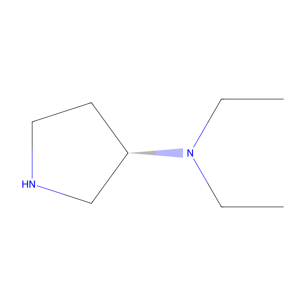 (S)-N,N-diethylpyrrolidin-3-amine molecular structure, CAS 859286-95-6