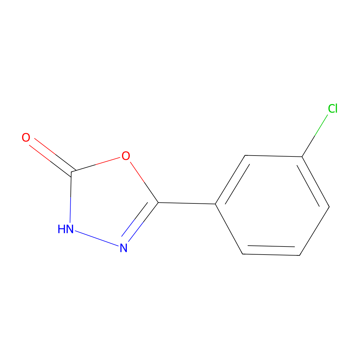 5-(3-Chlorophenyl)-3H-1,3,4-oxadiazol-2-one molecular structure, CAS 85929-41-5