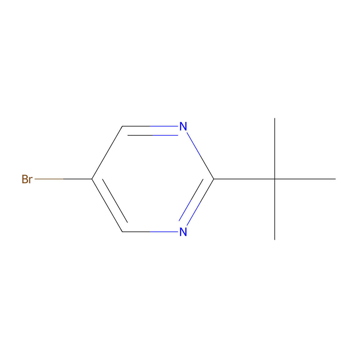 5-Bromo-2-tert-butylpyrimidine molecular structure, CAS 85929-94-8