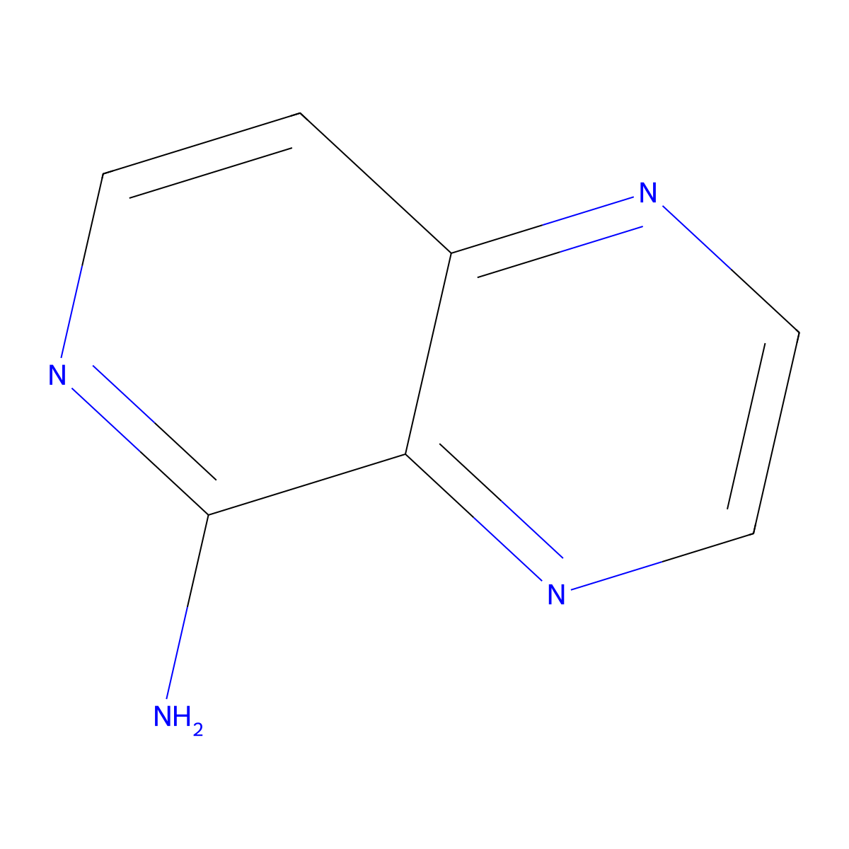 Pyrido(3,4-b)pyrazin-5-amine molecular structure, CAS 859295-23-1