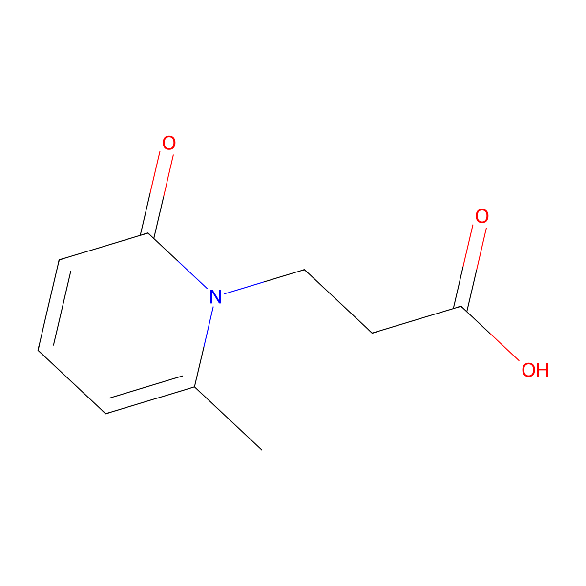 3-(6-Methyl-2-oxo-1(2H)-pyridinyl)propanoic acid molecular structure, CAS 859296-04-1