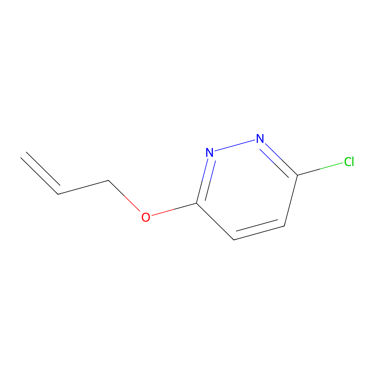 Pyridazine, 3-chloro-6-(2-propen-1-yloxy)- molecular structure, CAS 859296-68-7