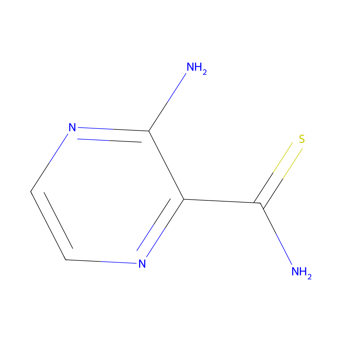2-Pyrazinecarbothioamide, 3-amino- molecular structure, CAS 859297-20-4