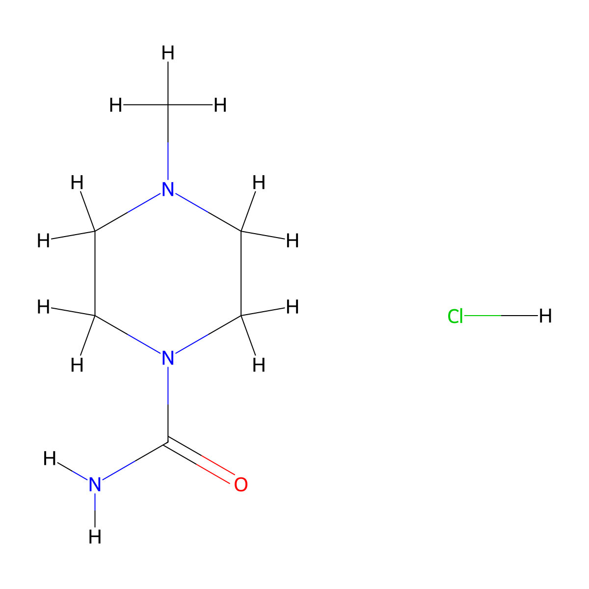 4-Methylpiperazine-1-carboxamide hydrochloride molecular structure, CAS 859298-22-9