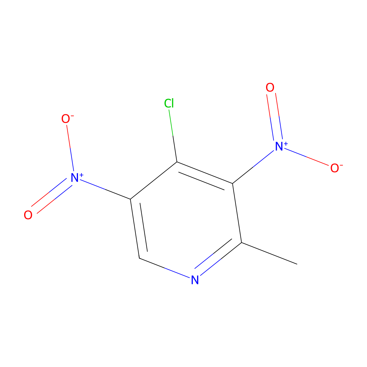 4-Chloro-2-methyl-3,5-dinitropyridine molecular structure, CAS 859299-18-6