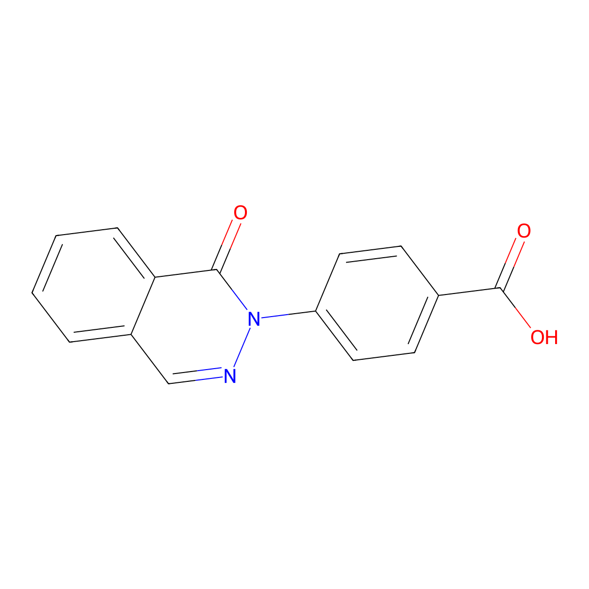 4-(1-oxophthalazin-2(1H)-yl)benzoic acid molecular structure, CAS 859300-33-7